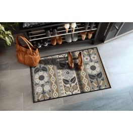 Bohemian Stripes taupe 050x075 cm szennyfogó lábtörlő