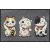 Lucky Cats grey 050x075 cm szennyfogó lábtörlő