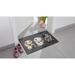 Lucky Cats grey 050x075 cm szennyfogó lábtörlő